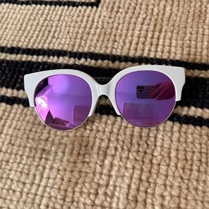 Brand New McQ by Alexander McQueen White and Purple Sunglasses